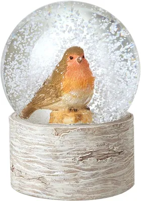 Produktbild von Schneekugel mit Rotkehlchen-Design