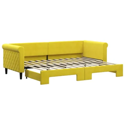 Produktbild von Tagesbett Ausziehbar Gelb 80x200 cm Samt