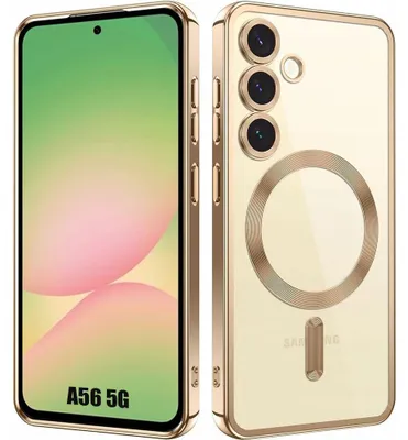 Image de Coque pour Samsung Galaxy A56 5G avec Anneau Magnétique Protection Caméra - Doré