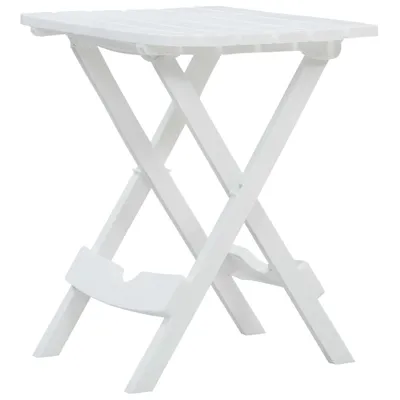 Image de vidaXL Table de jardin pliante 44,5x38,5x50 cm Blanc
