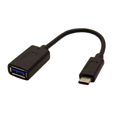 Obrázek produktu pro VALUE 11999030, 0,15 m, USB C, USB A, USB 3.2 Gen 2 (3.1 Gen 2), 10 Gbit/s, Černá