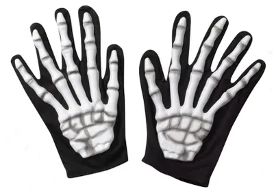 Produktbild von Skelett Handschuhe mit Knochenapplikation