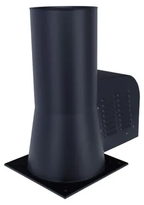 Produktbild von Rauchsauger ›Quadrat‹ mit Montageplatte Ø 200 mm, Edelstahl schwarz