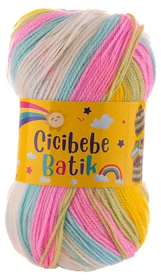 100g Farbverlaufsgarn Cicibebe Batik 45 Frühlingswiese