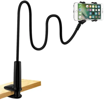 Obrázek produktu pro Držák na mobil, Držák na mobil Držák na husí krk Univerzální stojánek pro iPhone Samsung Huawei Smartphone Mobilní telefon Tablet otočný o 360° (černý)