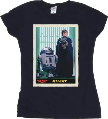 Produktbild von Star Wars - "The Mandalorian MTFBWY" T-Shirt für Damen BI43211 (L) (Marineblau)