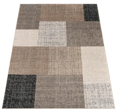 Produktbild von Paco Home Designer Teppich Modern Kariert Kurzflor Design Meliert 120x170 cm