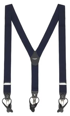 Image de Ceinture Hackett, modèle "Solid Col Braces", couleur bleu, pour homme, taille unique