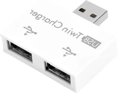 Obrázek produktu pro USB rozbočovač se 2 porty, Plug and Play, bílý, kompaktní, pro notebooky a stolní počítače
