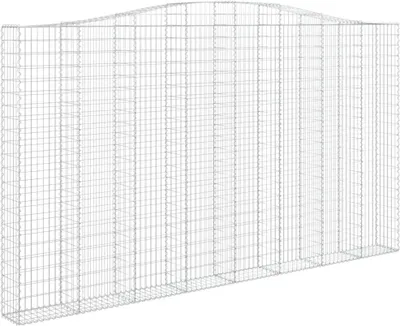 Obrázek produktu pro vidaXL Gabion s vysokým obloukem 400x30x220/240 cm Pozinkované železo