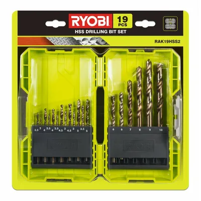 Produktbild von Satz Bohrer Ryobi 5132004390 19 Stücke