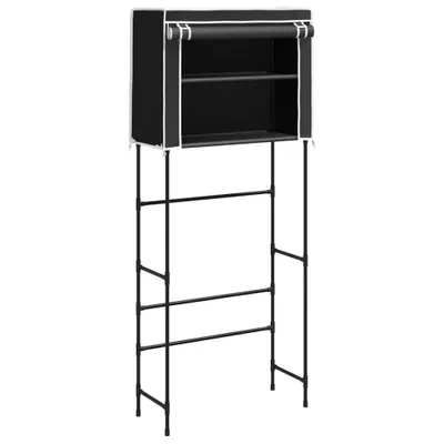 Produktbild von vidaXL Waschmaschinenregal 2 Ablagen Schwarz 71x29,5x170,5 cm Eisen