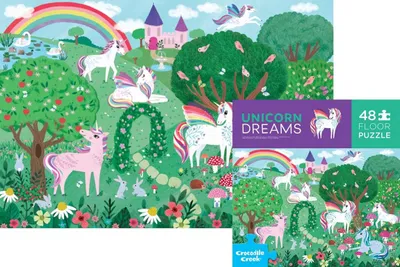 Image de Puzzle géant Crocodile Creek « Rêves de licorne » - 48 pièces - Puzzle