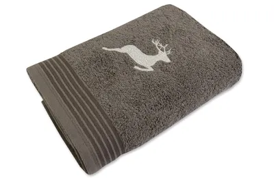 Produktbild von framsohn Frottier Duschtuch 'Hirsch' 67 x 140 cm  Taupe - Braun