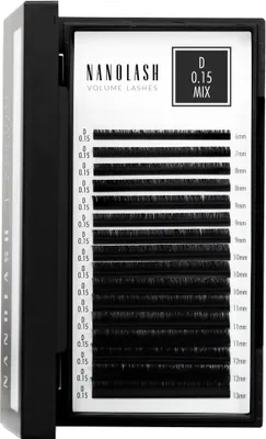 Produktbild von Wimpernextensions zur Volumentechnik Nanolash 0.15 D Curl 6-13mm Mix Länge