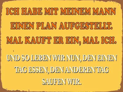 Produktbild von vianmo Holzschild 30x40 cm ich habe mit meinem Mann Plan