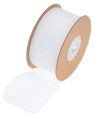 Organza-Band 1 cm x 45 m, transparent, weiß