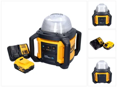 Obrázek produktu pro DeWalt DCL 074 P1 Akumulátorový stavební reflektor Reflektor 18 V 5000 lm 4000 Kelvinů + 1x akumulátor 5,0 Ah + nabíječka