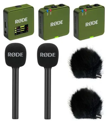 Produktbild von Rode Mikrofon-Funksystem Wireless GO Gen 3 Khaki Interview Set 2 BK
