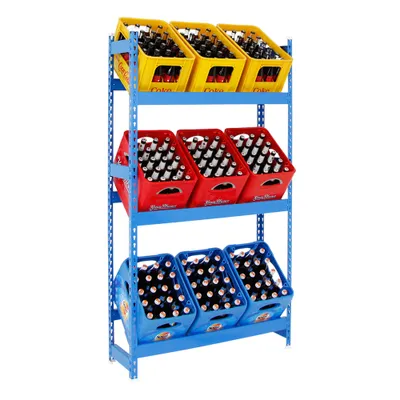 Produktbild von PROREGAL Getränkekistenregal BIG CAMEL | HxBxT 180x100x30cm | Blau