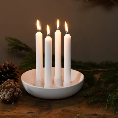 Produktbild von Storefactory Kerzenständer GRANHOLMEN 4er weiß | Ø 21x5 cm