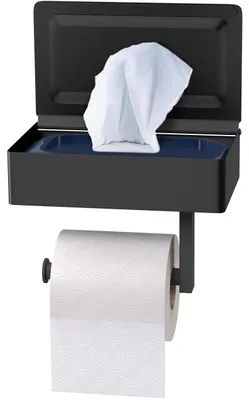 Imagen del producto de Soporte para papel higiénico con estante -
