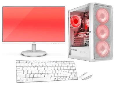 Zdjęcie produktu dla Zestaw WHITE Gaming Core i5 12400F RTX 5060 32GB SSD 1TB WIFI W11 24" DLSS 4