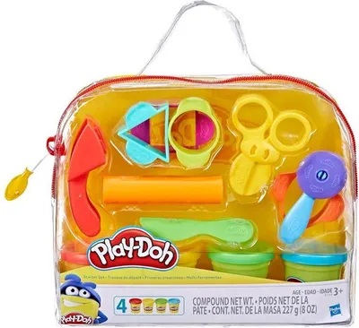 Obrázek produktu pro Hasbro Play-Doh Startovací sada, se 4 plechovkami a 9 doplňky B1169