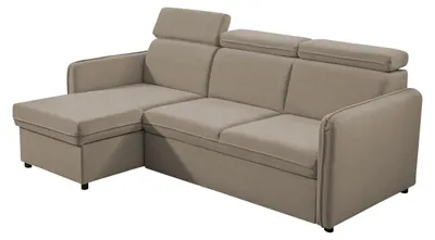 Produktbild von MIRJAN24 Ecksofa Barcelo Mini, Eckcouch mit Bettkasten und Schlaffunktion, Einstellbare Kopfstützen, 220x140x84-96 cm (Farbe: Enjoy New 03)