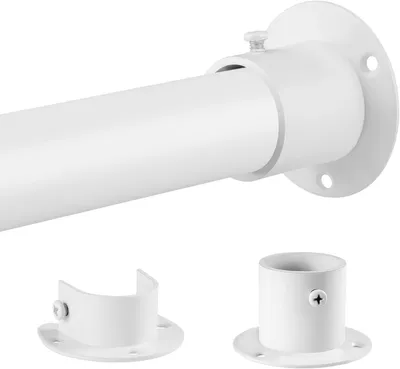 Image de Penderie de 74 à 190 cm, pour armoire, dimensions 32x28 mm, finition blanc mat, 1 pièce