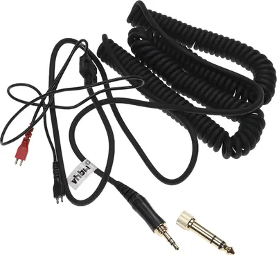 Produktbild von vhbw Audio AUX Kabel kompatibel mit Sennheiser HD 222, HD 25, HD 224, HD 230 Kopfhörer - Audiokabel 3,5mm Klinkenstecker auf 6,3 mm, 400 cm Schwarz