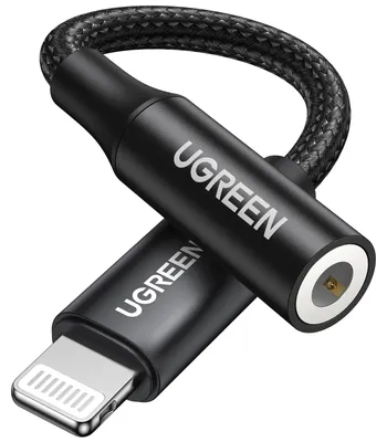 Image de Adaptateur UGREEN Lightning vers prise jack 3,5 mm, pour écouteurs, noir