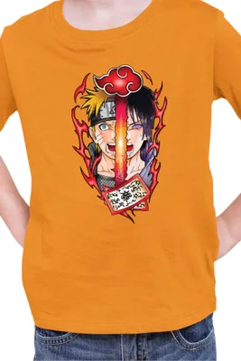 Obrázok produktu pre Detské tričko Kid Naruto Naruto V Sasuke 02, 5-6 Rok - 116 / Oranžová