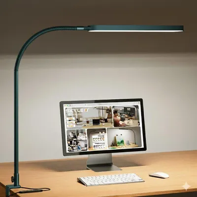 Produktbild von LED-Schreibtischlampe mit flexiblem Schwanenhals, 5 Farbmodi und 11 Helligkeitsstufen