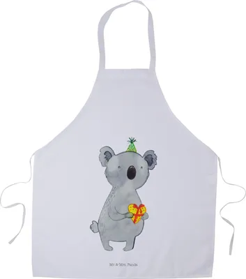 Produktbild von Mr. & Mrs. Panda Küchenschürze Koala Geschenk - Weiß - Geburtstag, Grillschürze, Gastro-Schürze, Schürze, Kochschürze, Party, Küchenzubehör