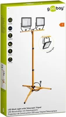 Produktbild von LED-Baustrahler mit Teleskopstativ, 2x 50 W