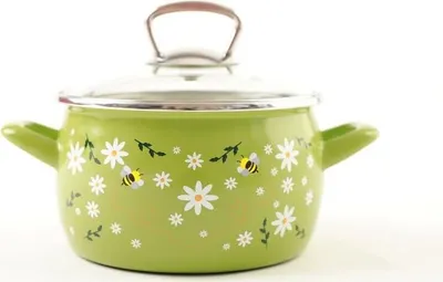 Obrázek produktu pro Hrnec+PO nádoba D18 (3,30 l) BEE, zelený smalt