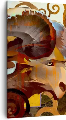 Produktbild von Bild auf Leinwand - Leinwandbild - Tier Abstraktion - 45x80cm - Wand Bild - Wanddeko - Wandbilder - Leinwanddruck - Bilder - Kunstdruck - Wanddekoration - Leinwand bilder - Wandkunst - PA45x80-4037