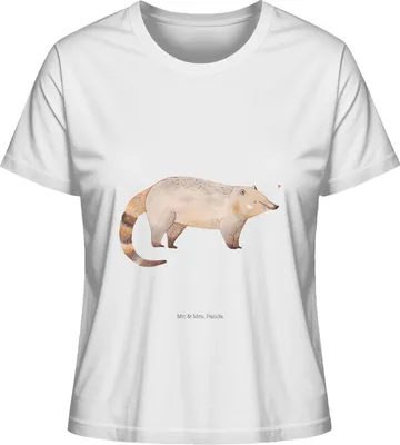 Produktbild von Mr. & Mrs. Panda damen shirt Nasenbär Größe L - Weiß - Geschenk, Nasenbären, Lustige Sprüche, Bär, Kurzarmshirt, Oberteil, Rüsselbär, T-Shirt, Sommershirt