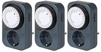 Produktbild von 3er Set - brennenstuhl Tageszeitschaltuhr MZ 20, anthrazit