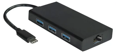 Immagine prodotto di VALUE USB 3.2 Gen 1 Typ C zu Gigabit Ethernet Konverter + Hub