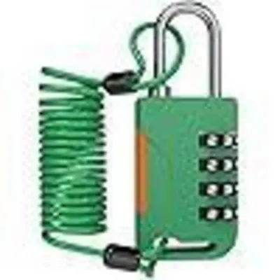 Produktbild von Kombinationsschloss mit ausziehbarem Kabel 91 cm Grün