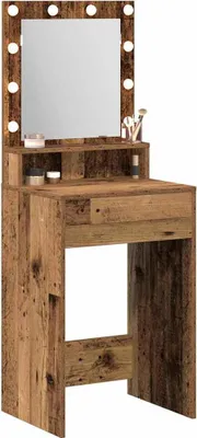 Produktbild von "WINTER SALE" Schminktisch mit Regal Altholz 50 x 41 x 135 cm Holzwerkstoff - Schminktische NEU6140563