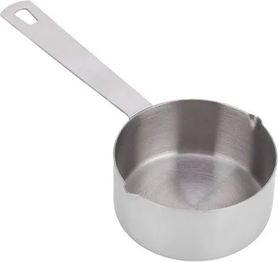 Obrázek produktu pro Odměrka z nerezové oceli s váhou – kuchyňské nádobí – objem 80 ml