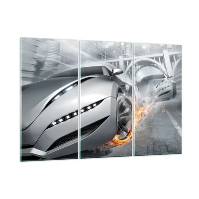 Produktbild von Bilder auf glas - Sportwagen Sport Rennen Geschwindigkeit - 105x70cm - Glasbilder - Wandbilder - Kunstdruck - Wanddekoration aus Glas - Glas Bilder - Wandbild auf Glas - GCE105x70-2650