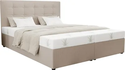 Obrázok produktu pre Manželská posteľ 200x200 s úložným priestorom DELILAH 1 - béžová