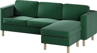 Produktbild von Dekoria Bezug für Pärup 3-Sitzer Sofa mit Recamiere, grün, 235x80x148