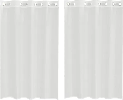 Produktbild von vidaXL Voile Vorhänge mit Ösen 2 Stk. Weiß