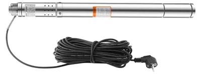 Image de Pompe de puits profond - Pompe submersible - 370 W - 220 V/50 Hz - Acier inoxydable 304 - Diamètre de la pompe : 5,3 cm - Argent