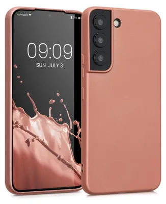 Produktbild von kwmobile Handyhülle für Samsung Galaxy S22 Hülle - Silikon Case metallisch schimmernd - Schutzhülle Cover - Metallic Bronze